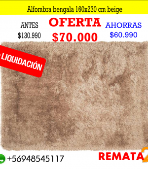 Alfombra bengala 160x230 cm beige