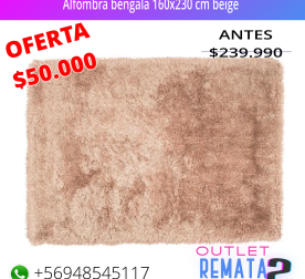 Alfombra bengala 160x230 cm beige
