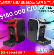 CAFETERA BIRBA GRIS-ROJA CAFFE D ITALIA