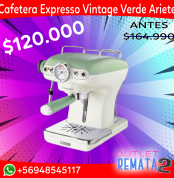 Cafetera Expresso Vintage Verde Ariete