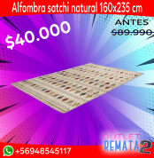 Alfombra satchi natural 160x235 cm