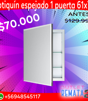 Botiquín espejado 1 puerta 61x76