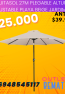 Quitasol 27m plegable altura ajustable playa beige JARDIMEX