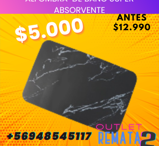 Alfombra de baño Super absorvente