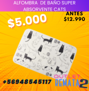 Alfombra de baño Super absorvente CATS