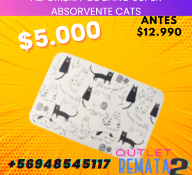 Alfombra de baño Super absorvente CATS