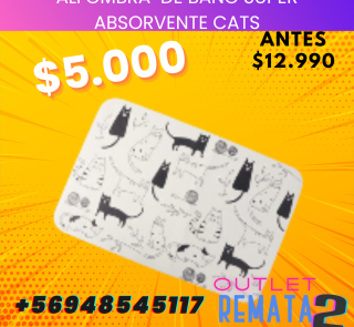 Alfombra de baño Super absorvente CATS