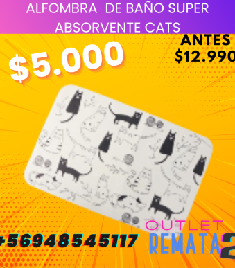 Alfombra de baño Super absorvente CATS