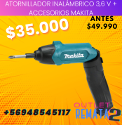 Atornillador inalámbrico 3,6 V + accesorios MAKITA