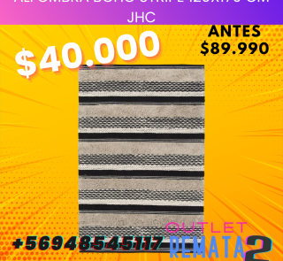 Alfombra boho stripe 120x170 cm JHC