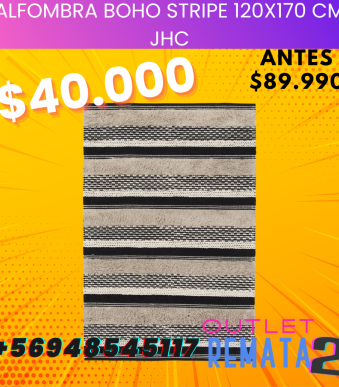Alfombra boho stripe 120x170 cm JHC
