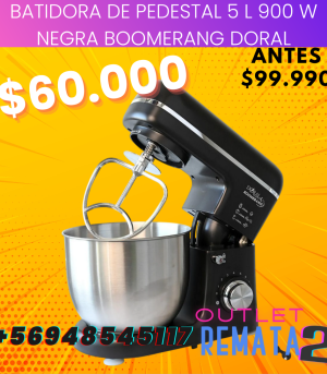 Batidora de Pedestal 5 l 900 W NEGRA Boomerang DORAL