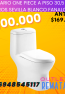 Sanitario One piece a Piso 30,5 cm 6 Litros Sevilla Blanco FANALOZA