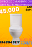 Two piece 20 cm asiento cierre suave Bali blanco VESSANTI
