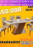 Juego de Comedor Rubi 6 Sillas Mesa Rectangular vekka home