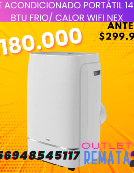 Aire Acondicionado Portátil 14000 BTU Frio- Calor WiFi NEX Aire Acondicionado Portátil 14000 BTU Frio- Calor WiFi NEX