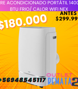 Aire Acondicionado Portátil 14000 BTU Frio- Calor WiFi NEX
