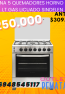 Cocina 5 Quemadores Horno de 93 Lt Gas Licuado Sindelen