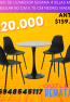 Juego de Comedor Susana 4 Sillas Mesa Rectangular 80 cm x 75 cm Negro, Madera