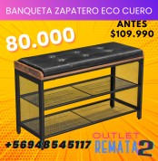 Banqueta Zapatero Eco Cuero