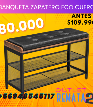 Banqueta Zapatero Eco Cuero