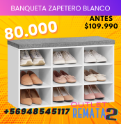 Banqueta zapetero blanco