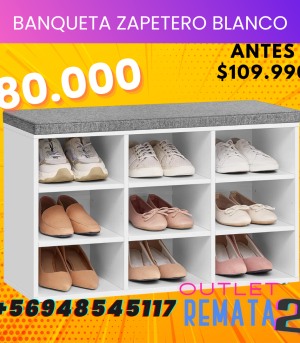 Banqueta zapetero blanco