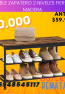 Mueble Zapatero 2 Niveles Fierro y Madera