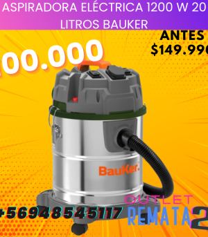 Aspiradora Eléctrica 1200 W 20 Litros BAUKER