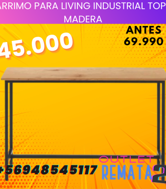 ARRIMO PARA LIVING INDUSTRIAL TOPE MADERA