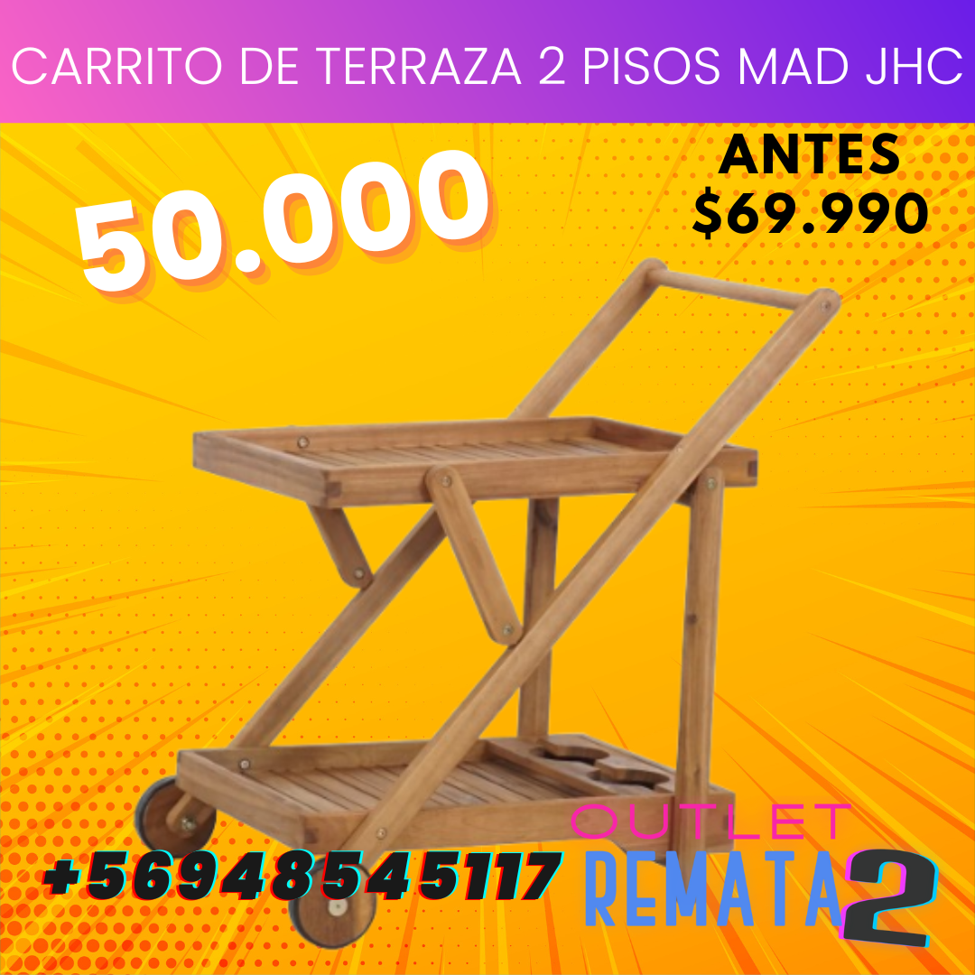 Carrito de terraza 2 pisos mad JHC