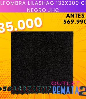 Alfombra Lilashag 133x200 cm Negro JHC