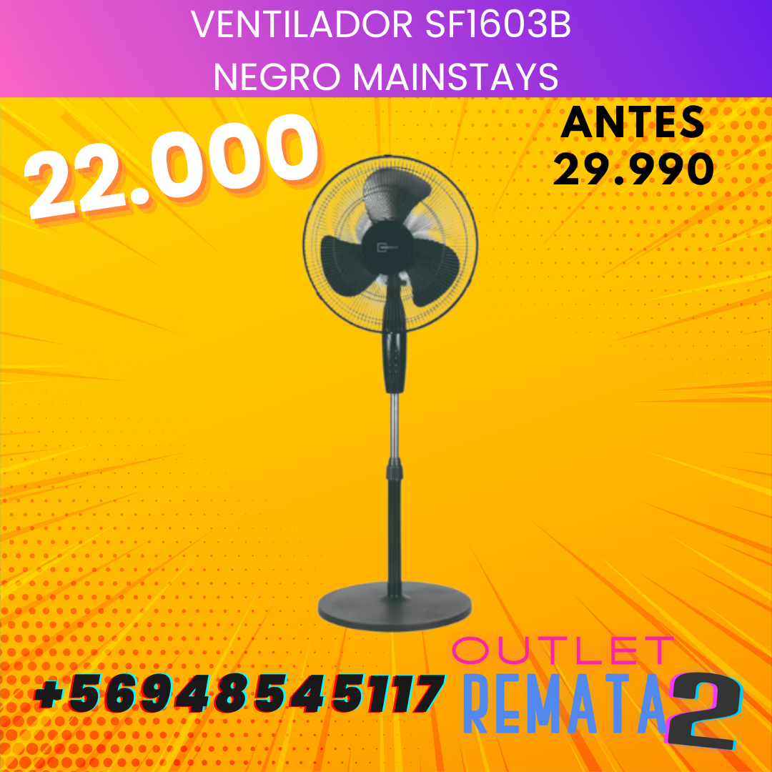 Ventilador Sf1603B Negro Mainstays