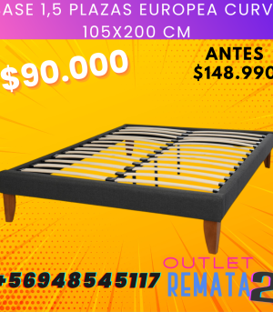 Base 1,5 Plazas Europea Curve 105x200 cm