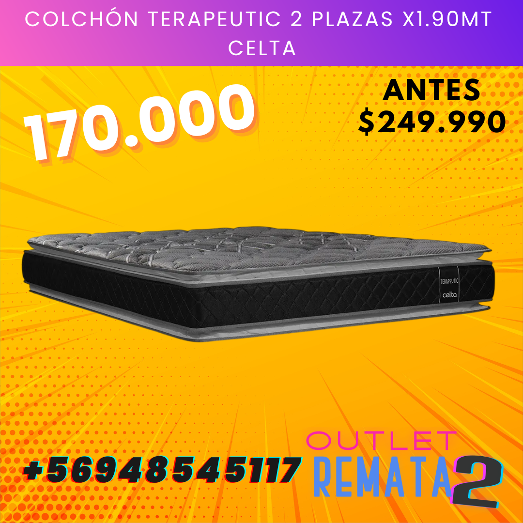 Colchón Terapeutic 2 plazas x1.90mt Celtaa