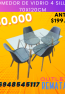 comedor de vidrio 4 sillas 70x120