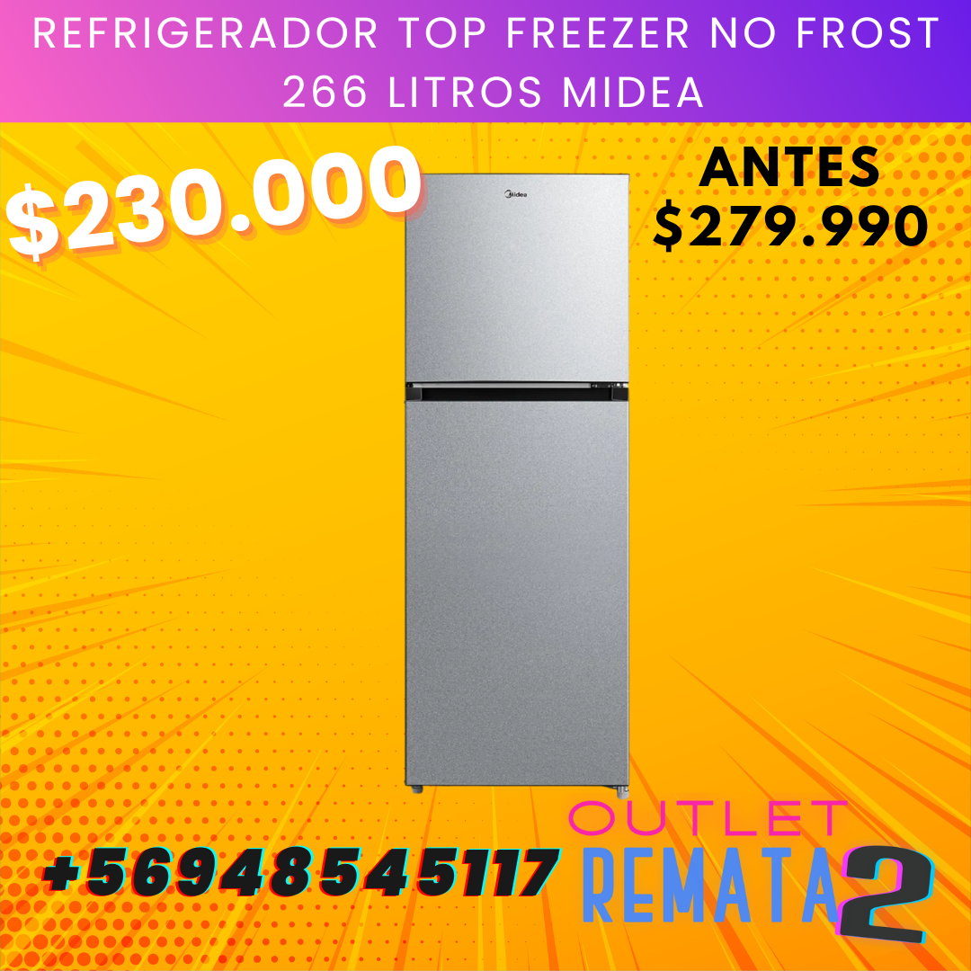 Refrigerador Top Freezer No Frost 266 Litros midea