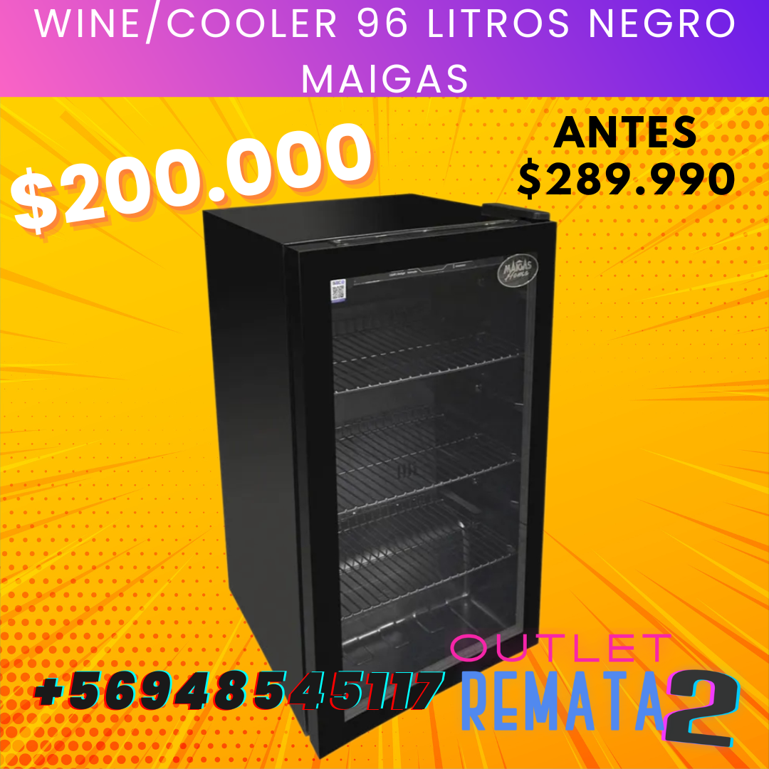 Wine-cooler 96 litros negro MAIGAS