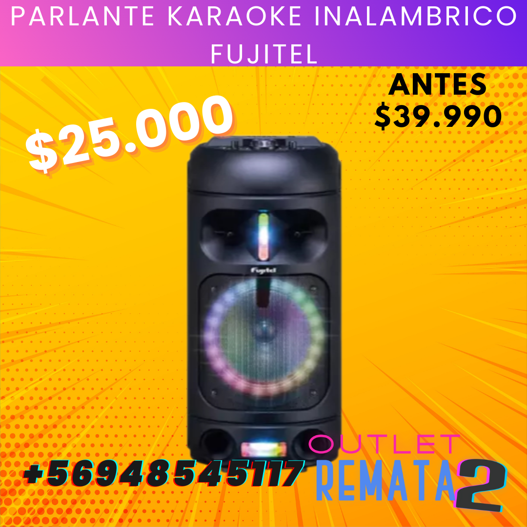 Parlante karaoke inalambrico FUJITEL