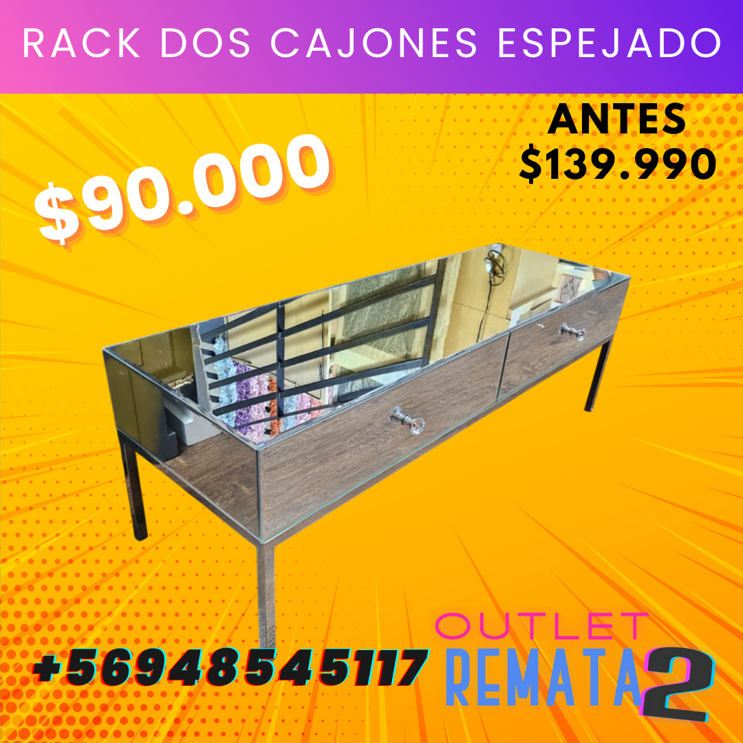 RACK DOS CAJONES ESPEJADO