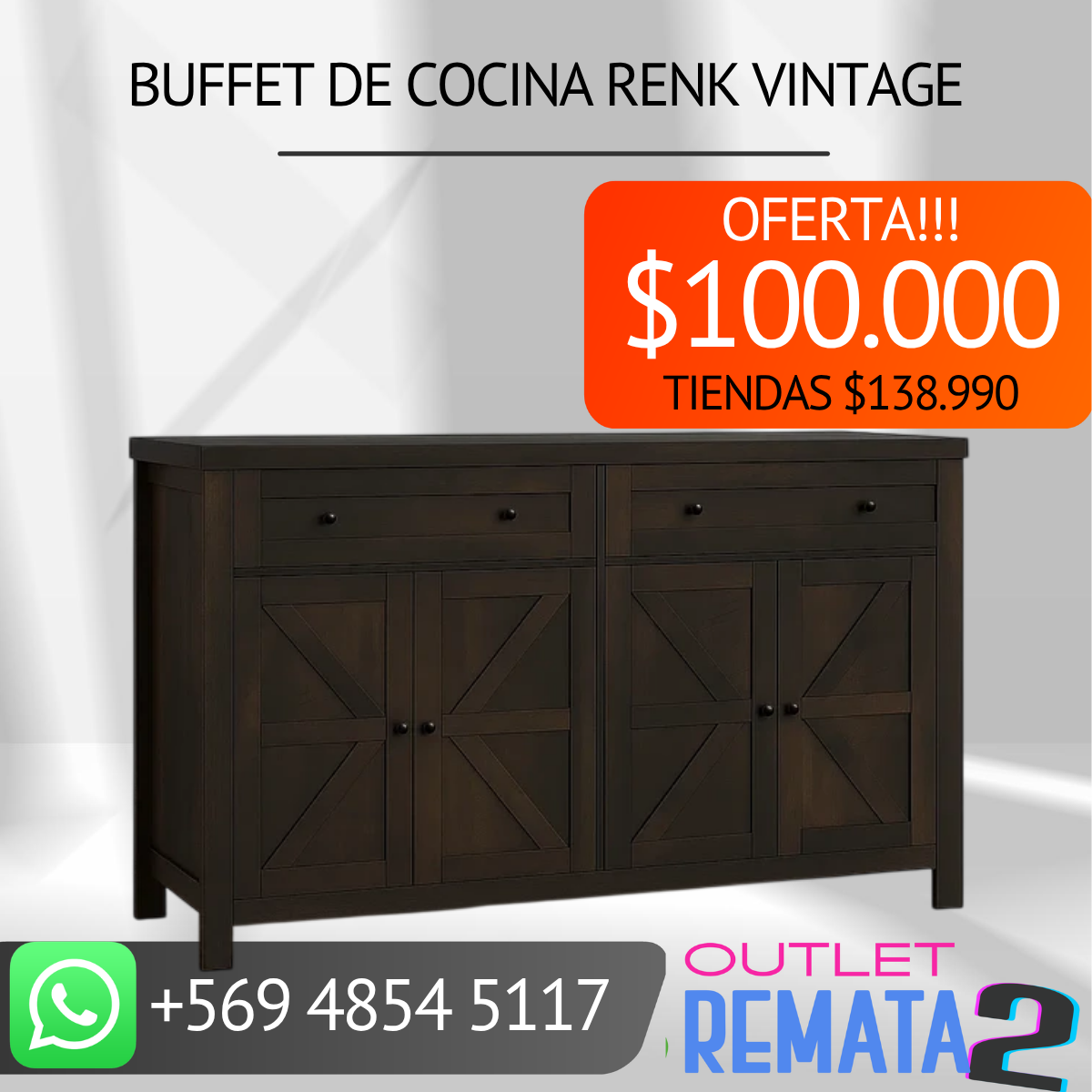 Buffet de Cocina Renk Vintage