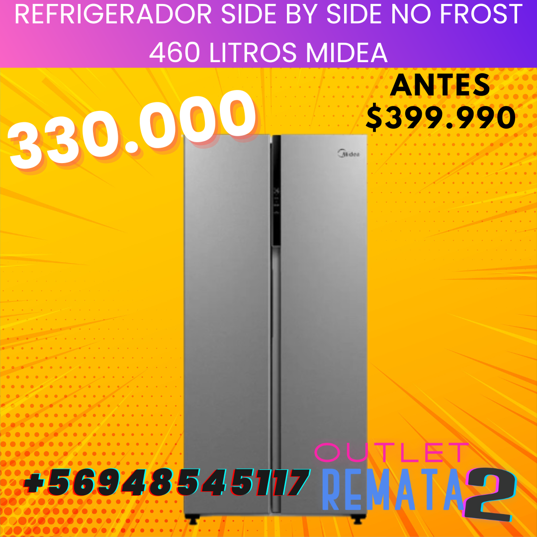 Refrigerador Side by Side No Frost 460 Litros MIDEA