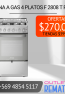 Cocina a Gas 4 Platos F 2808 T FENSA