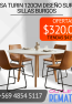 Mesa turin 120cm diseño sur + 4 sillas burgos