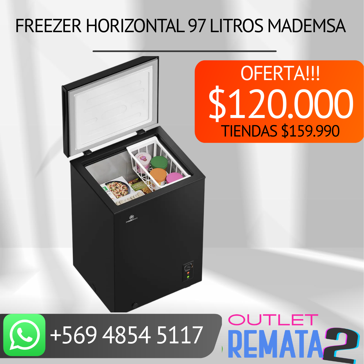 Freezer Horizontal 97 Litros Mademsa