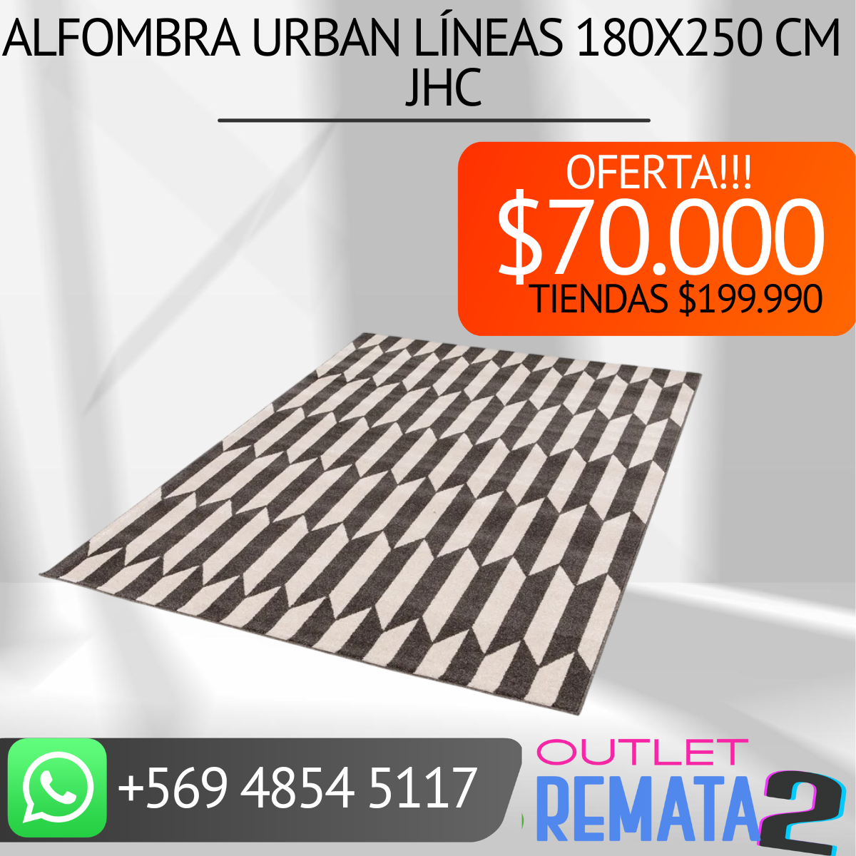 Alfombra Urban Líneas 180x250 cm jhc
