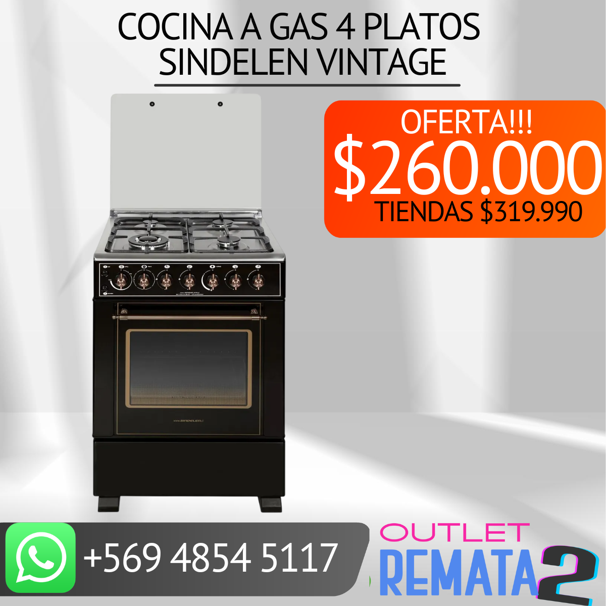 Cocina sindelen 4 platos vintage