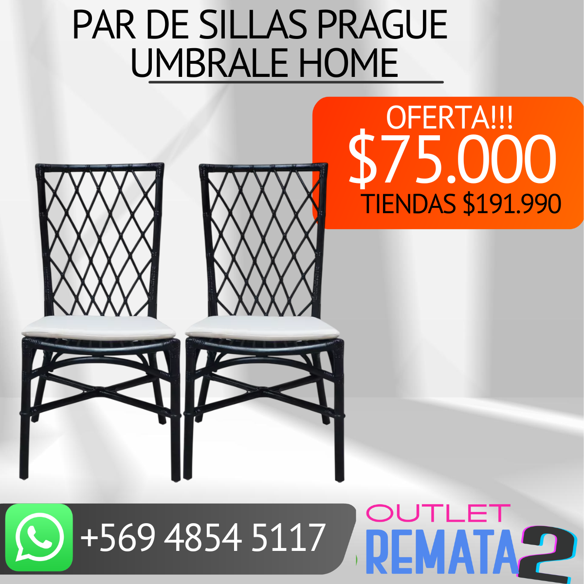par de sillas Prague umbrale home
